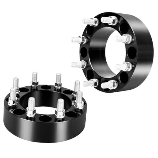 2PCS 8×6.5 to 8×180 Wheel Adapters for Silverado 3500 Wheels on Sierra 2 inch