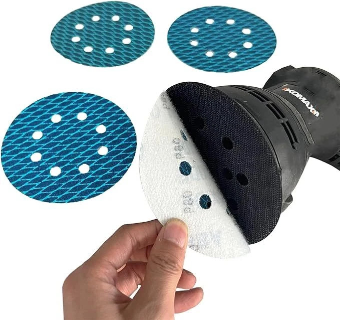 100PCS 5 Inch (125mm) Hook & Loop Orbitial Sandpapers, P80-600, Diamond Shape