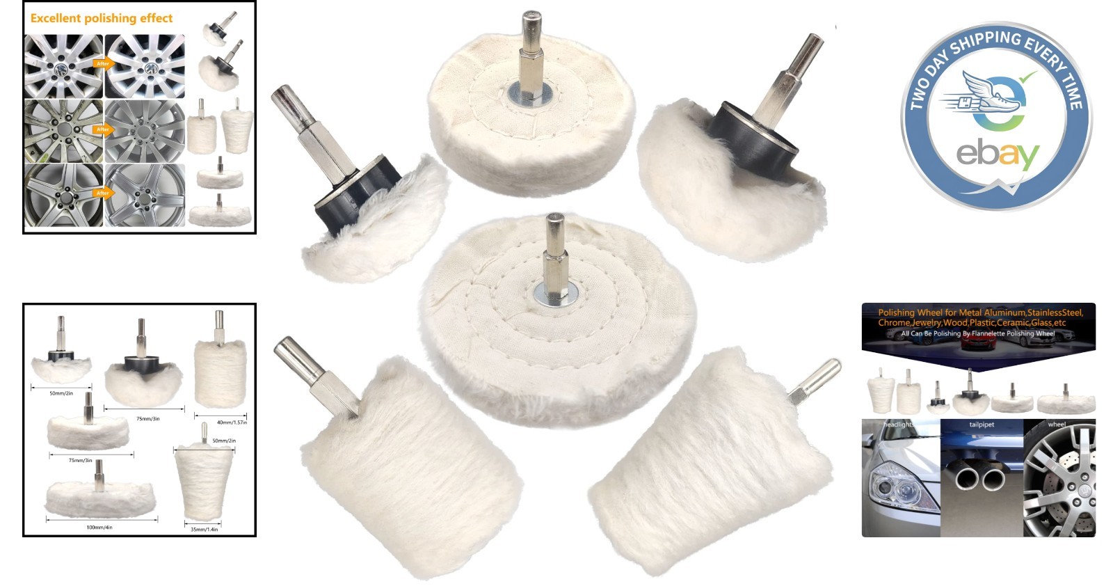Versatile 6-Piece Polishing Tool Set for Electric Drill – Ideal for Any Surface