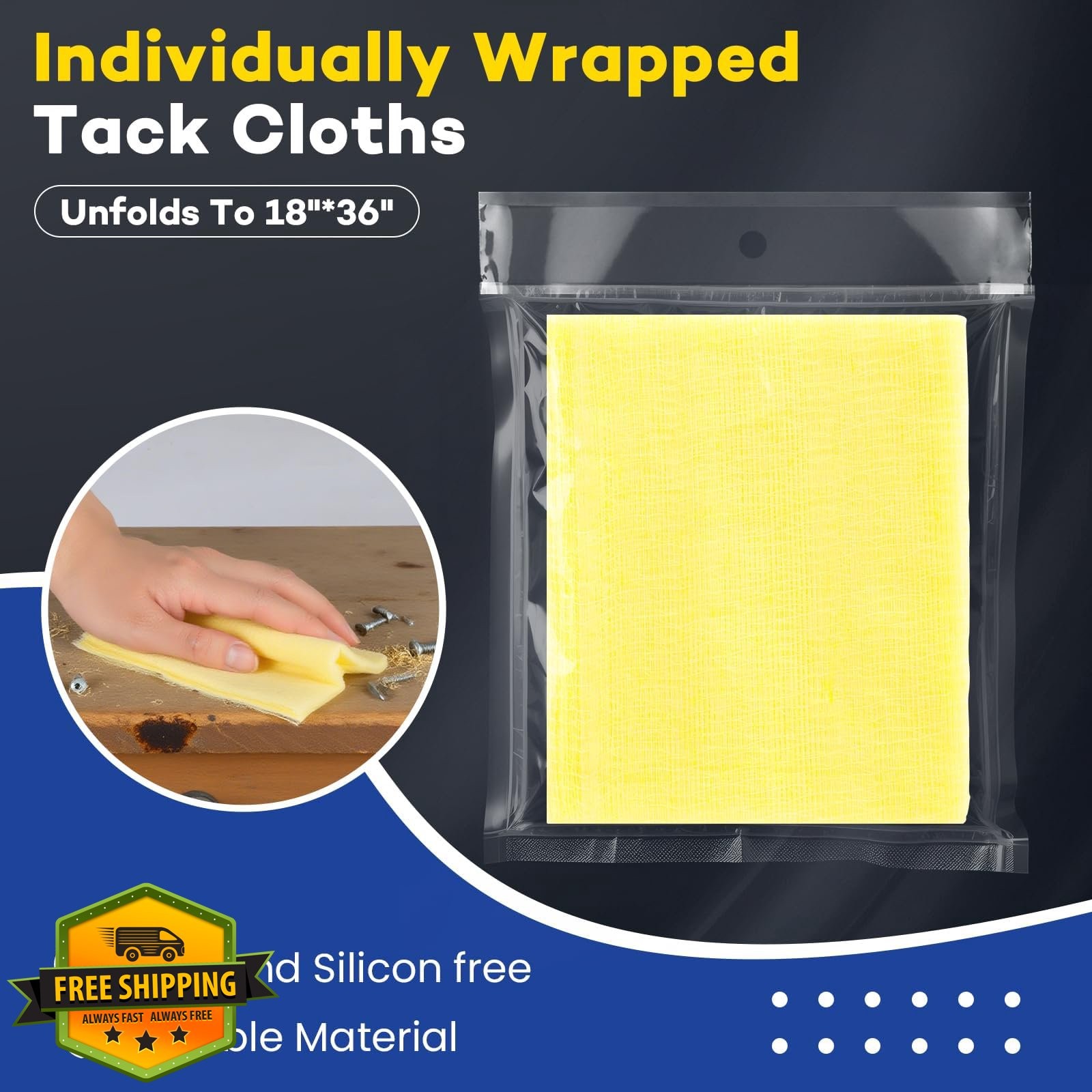 CAREGY 36pk Tack Cloth Woodworking Dust Removal 18×36 Inches