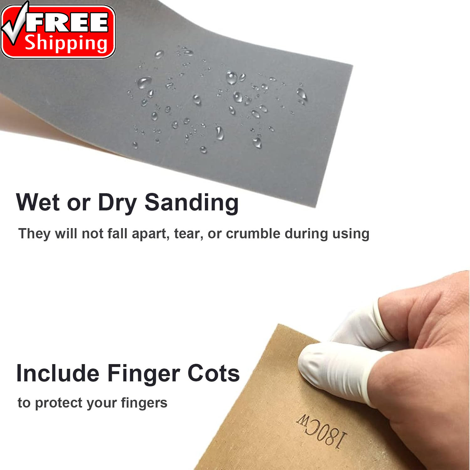 Extra Fine Sand Paper 120 to 20000 High Grit, 22 PCS Sandpaper Sheets with 3 Fin