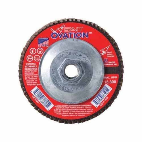 Sait 78139 6in Zirconium Flap Disc 80 Grit 5/8-11 Type 27