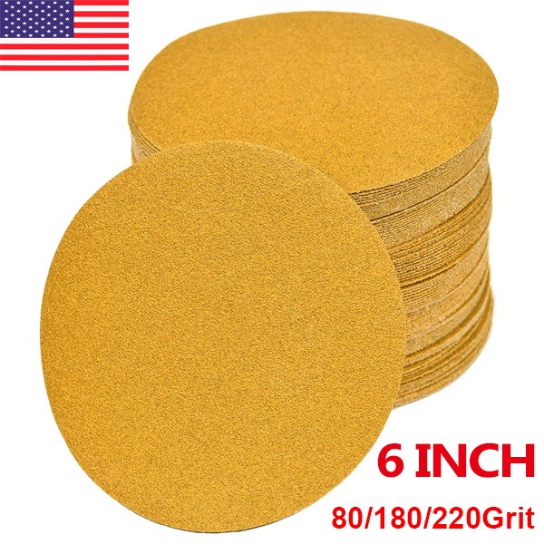 6 Inch PSA Sanding Discs 80-220 Grit Adhesive Backed Sandpaper Roll Sticky Back