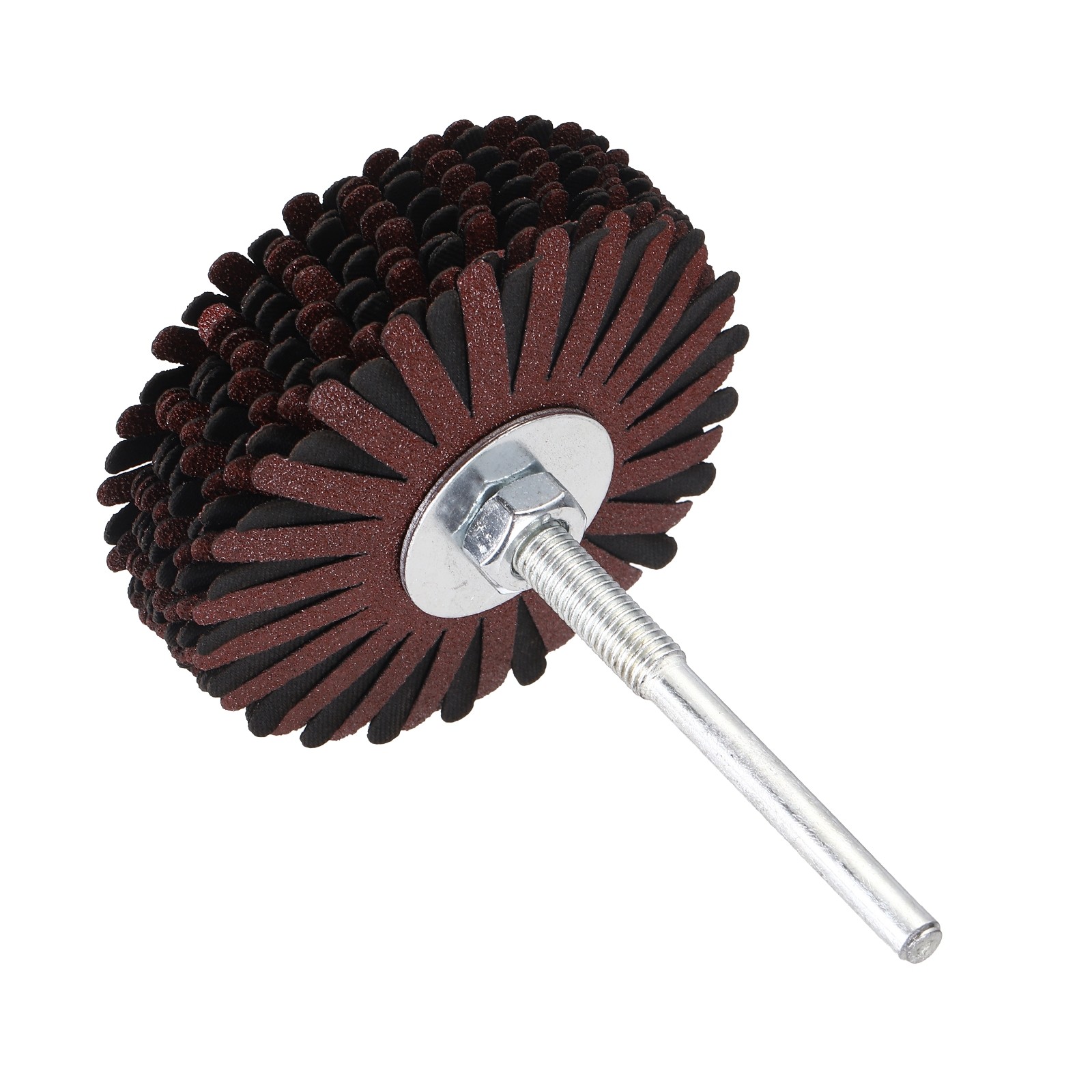 1 Pcs Abrasive Flap Wheel, 3.2″ Dia, 1/4″ Shank, 80 Grit Aluminum Oxide, Red