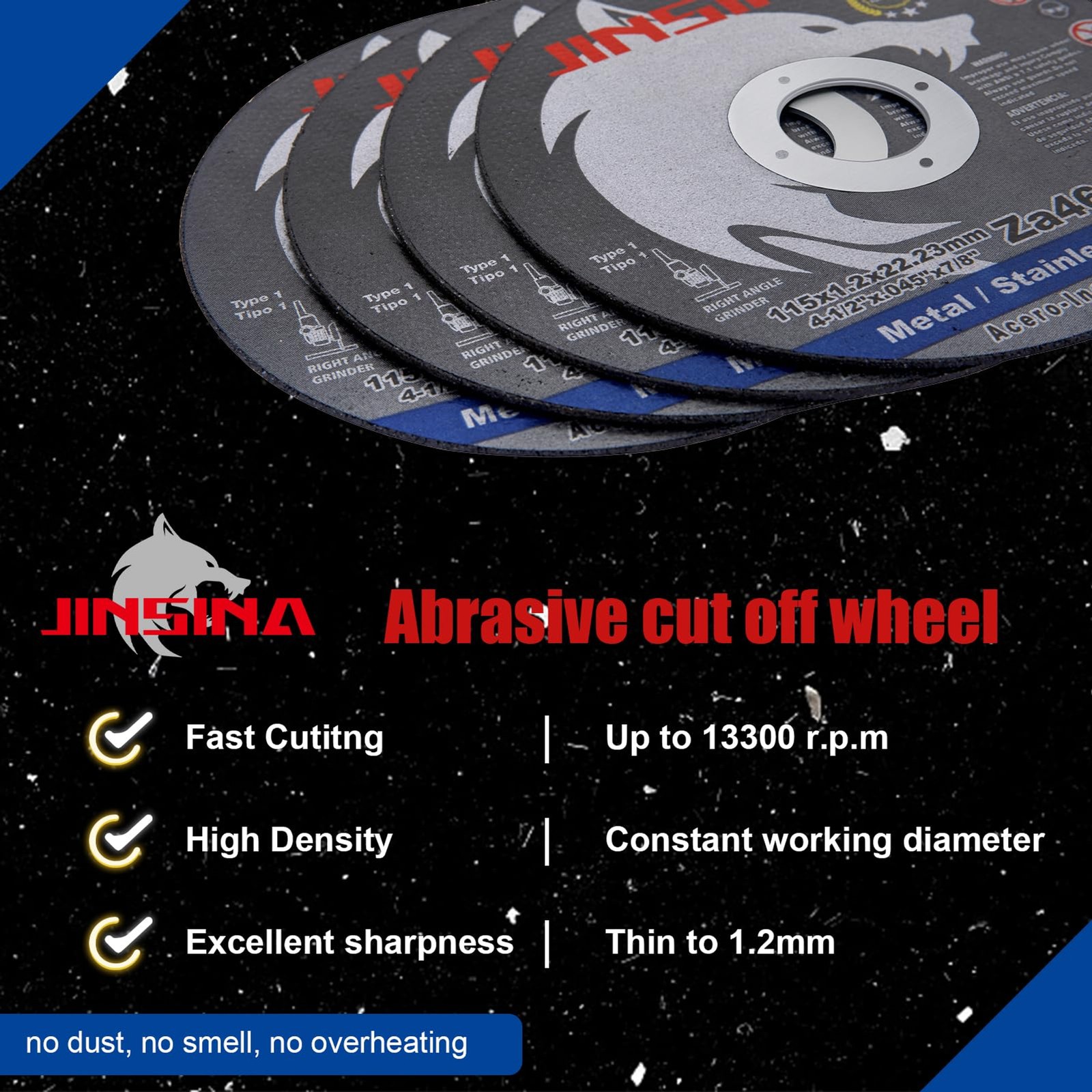 Cut Off Wheels 12 PCS, 4 1/2 Inch Metal and Stainless Steel Cutting Wheel, Fast