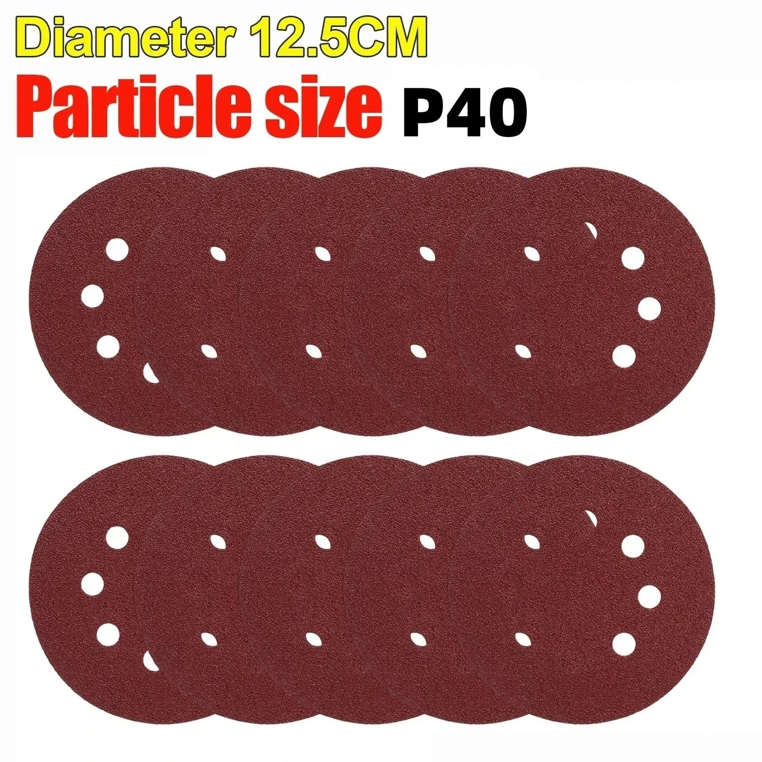 5inch Sanding Discs 40-2000 Grit Hook Loop Sandpaper 8-Hole Orbital Sander Paper
