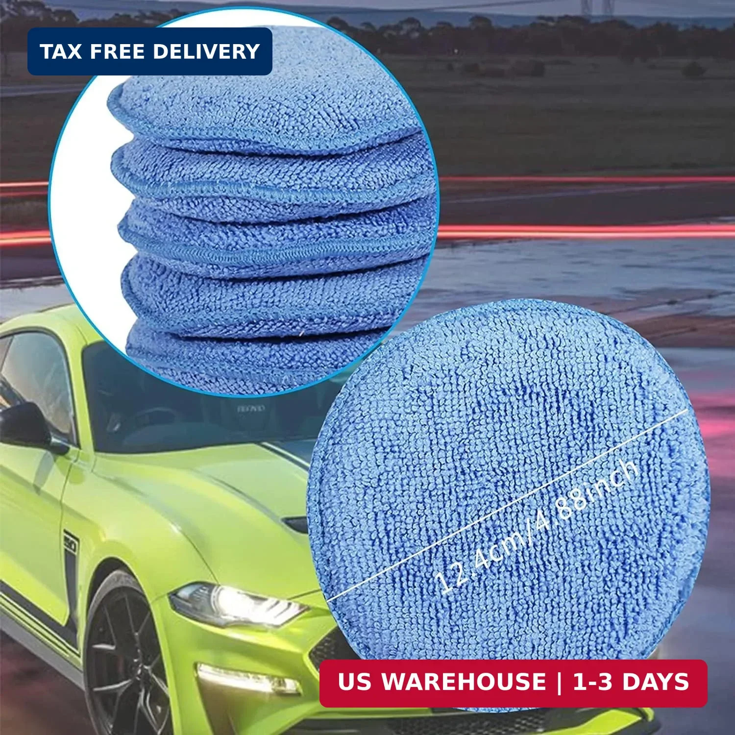 Microfiber Wax Applicator Pads, Car Wax Applicator, Buffing & Detail Polishing F