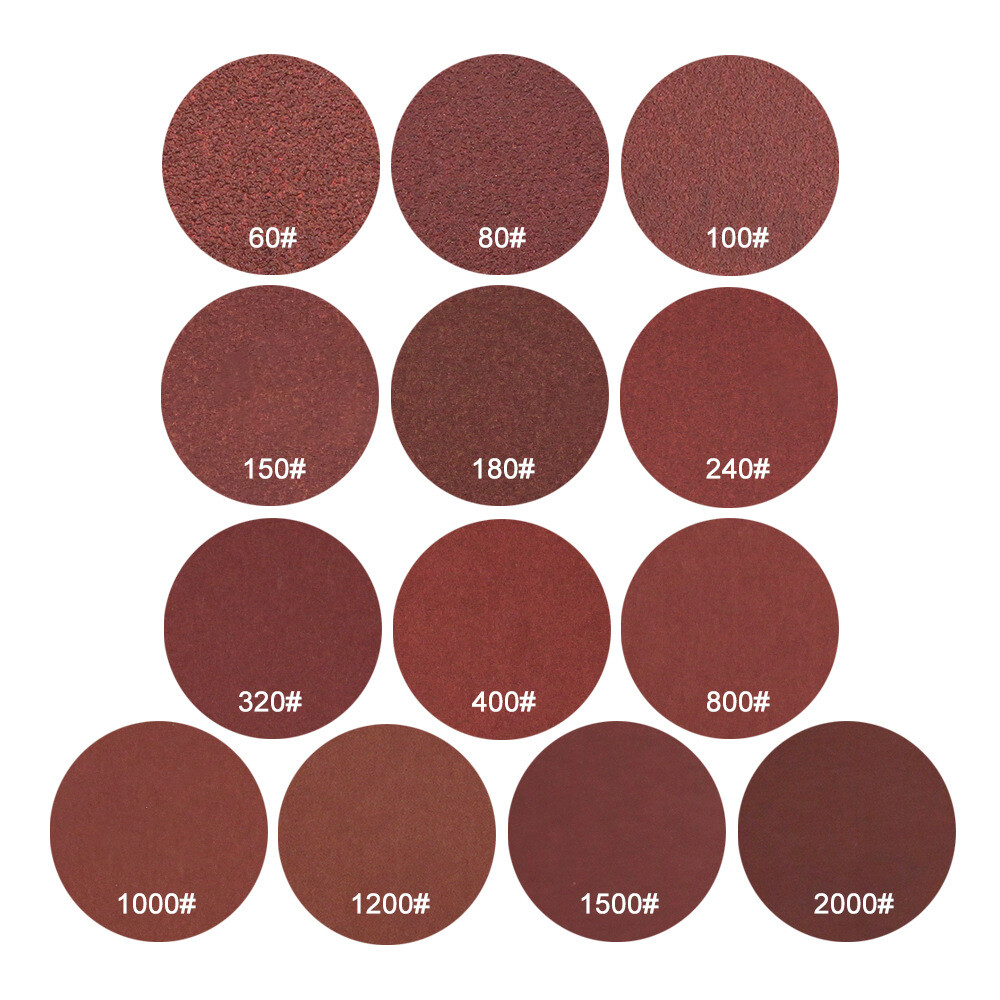 100 Pcs 1″ 25mm Red Sandpaper Dry Abrasive Sanding Discs Polishing 60-2000 Grit