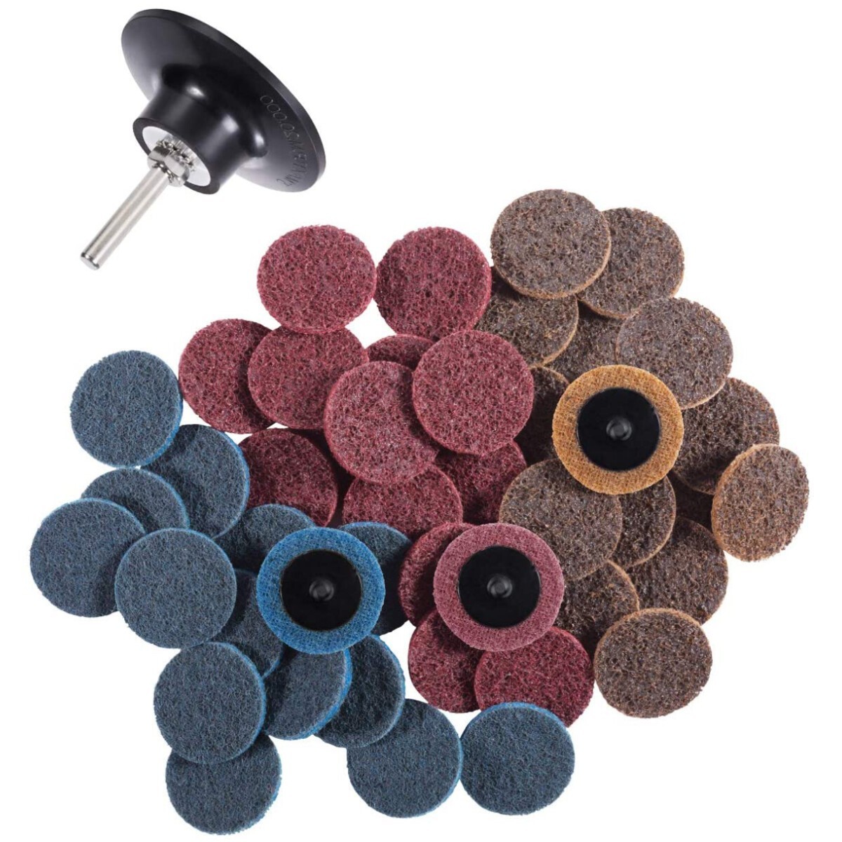 16 Pcs 2 Inch Quick Change Flap Discs Pad Holder Sanding For Dremel Grinder Tool