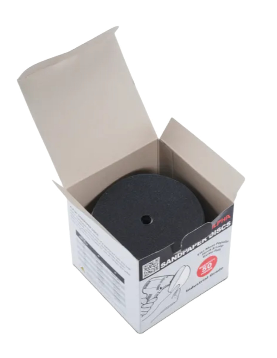 Alpha Tools Hook & Loop Silicon Carbide Sandpaper 320 grit 4″Wet/Dry for Granite