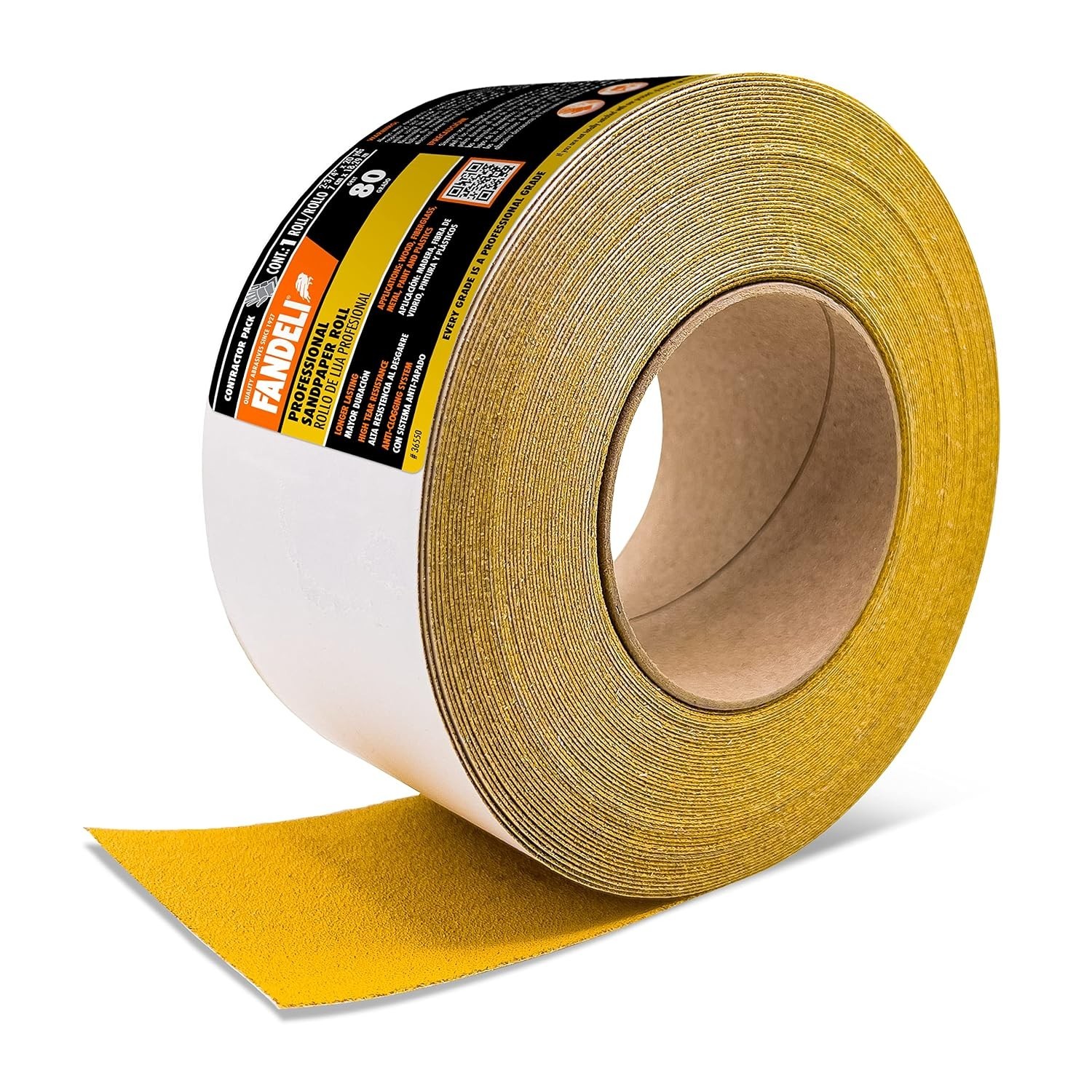 Economical 80 Grit Self-Adhesive Sanding Roll for Effortless Wood Refinishing