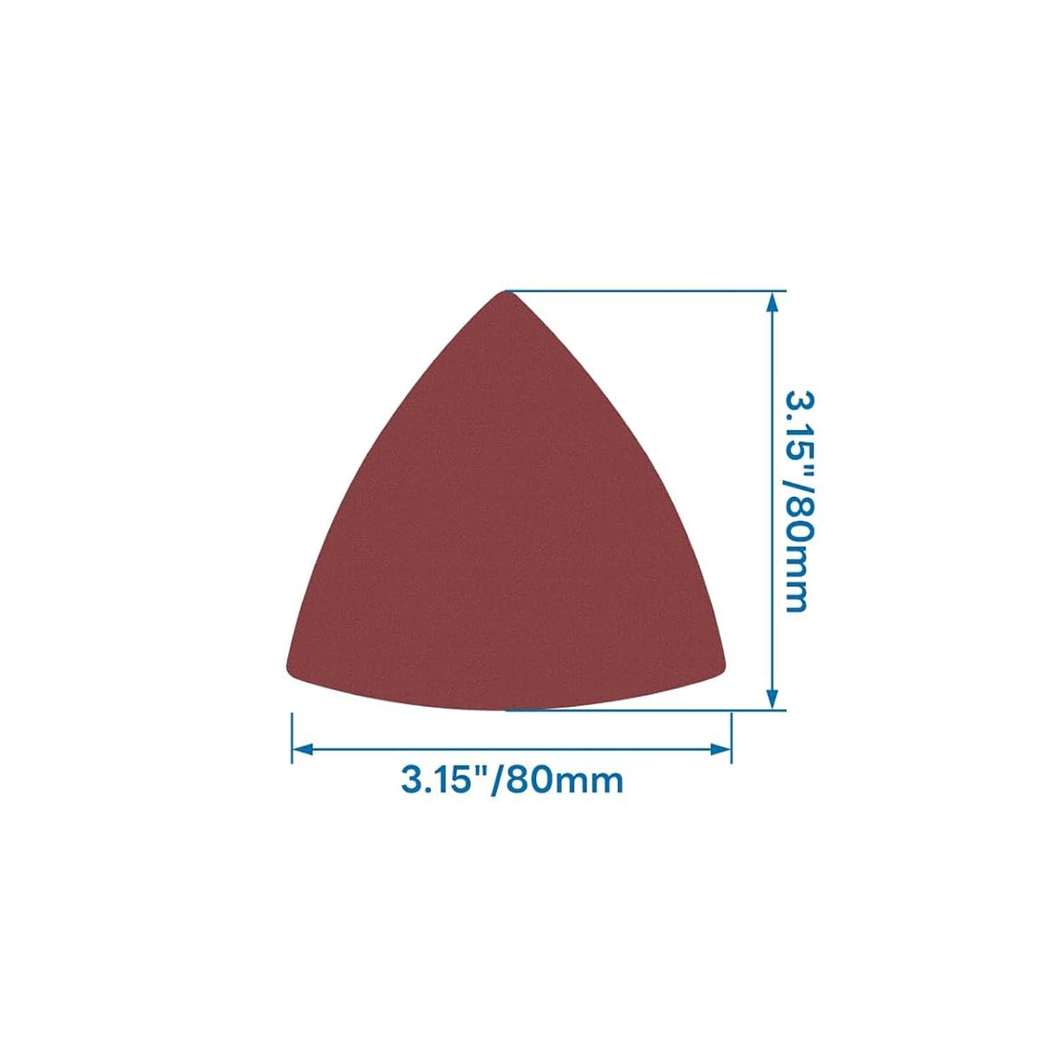 120 PCS 1200 Grit Triangle Sanding Pads 80mm For 31/8 Inch Oscillating Tool