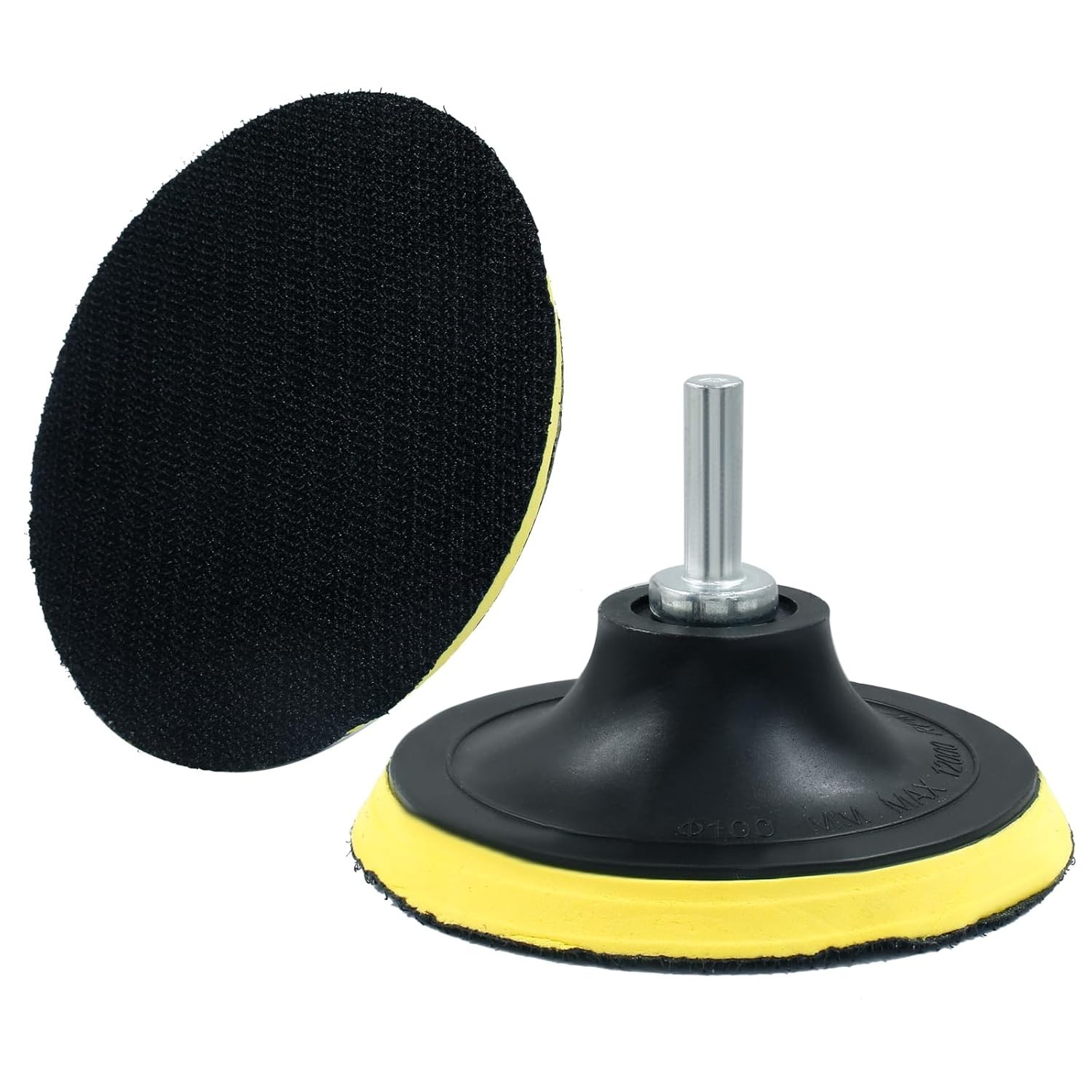 4 Inch Hook & Loop Backing Pad Orbital Sander Polisher Sanding Pad with M10 D…