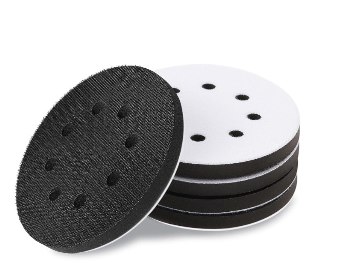5 Inch 8 Holes Soft Interface Pads Hook +Loop Sponge Cushion Buffer Backing Pad
