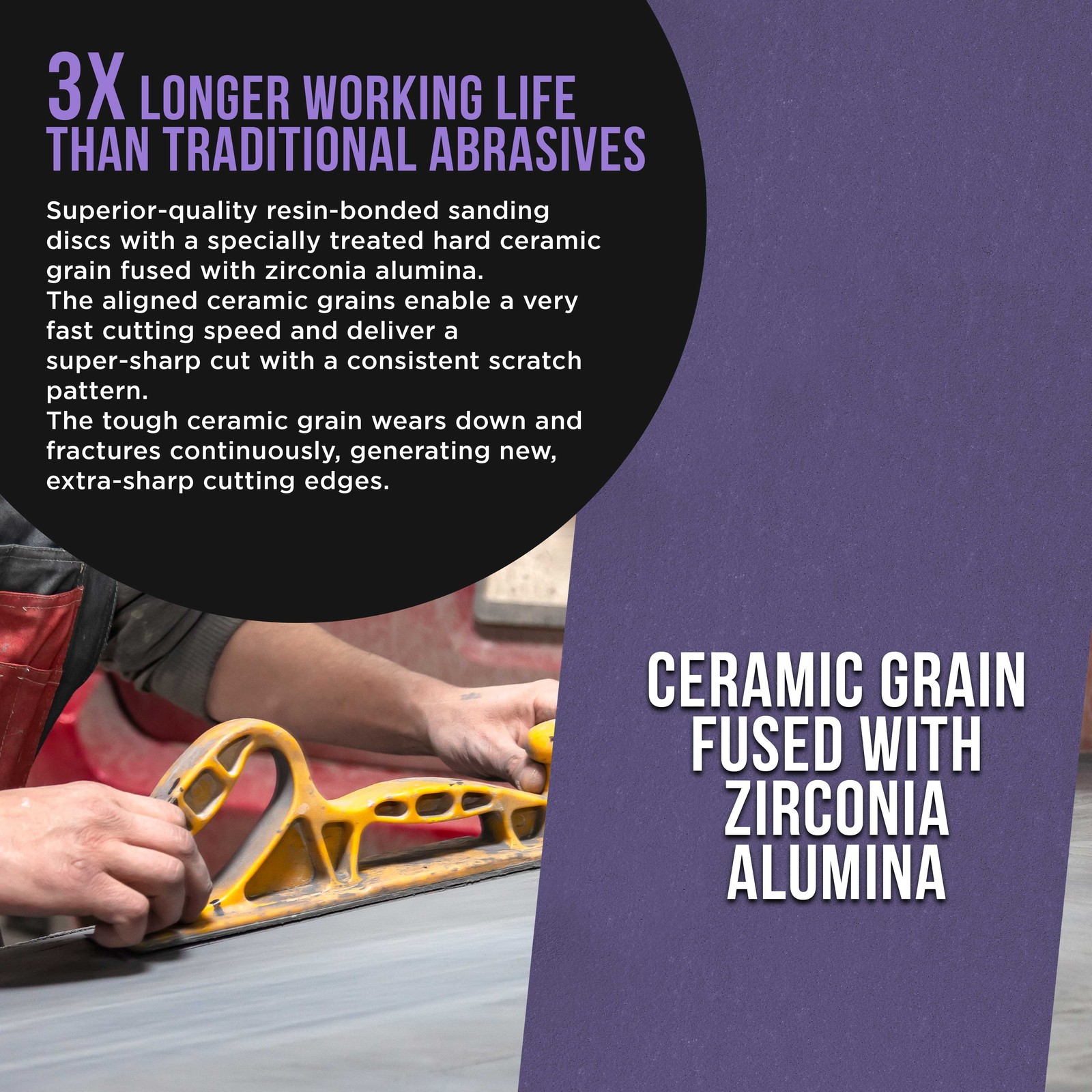 320 Grit Purple Ceramic 2.75″ x 12 Yard Roll Hook and Loop Longboard Sandpaper