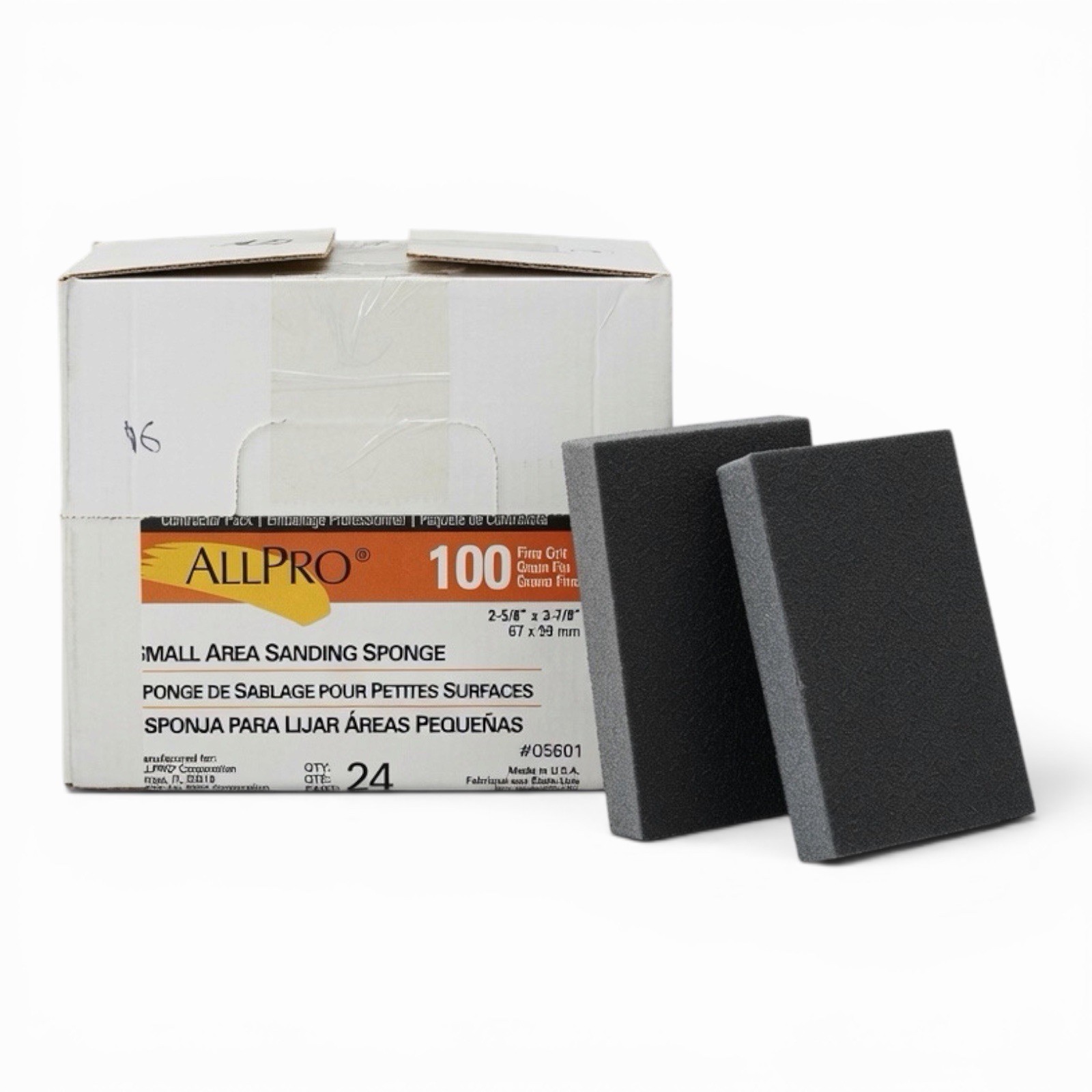 AllPro 100 Fine Grit Small Area Sanding Sponges 16pc Box Fine Finish Sanding