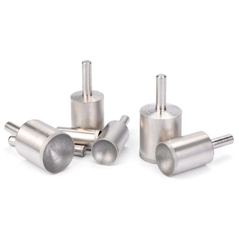 Fine Sand Diamond Burr Grinding Head Cylinder Concave For Bead Shaping 3-25mm