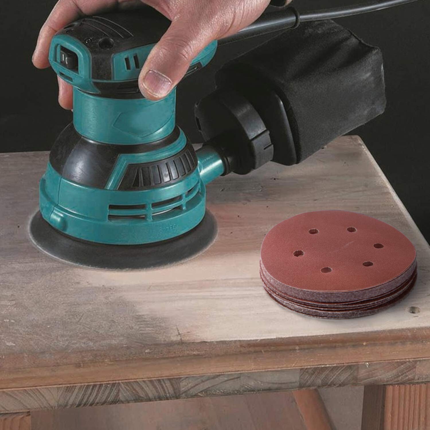 100pcs 6 Inch Sanding Discs Assorted Sandpaper 40 80 120 240 400 600 800 1000 15