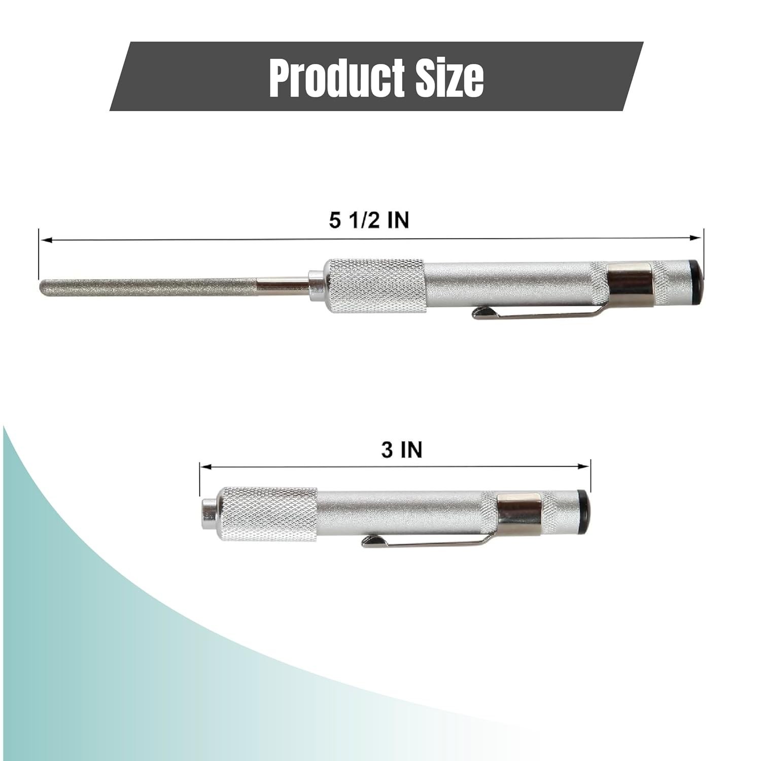Crystal and Glass Repair File, Carbide Metal Diamond Grit Tool