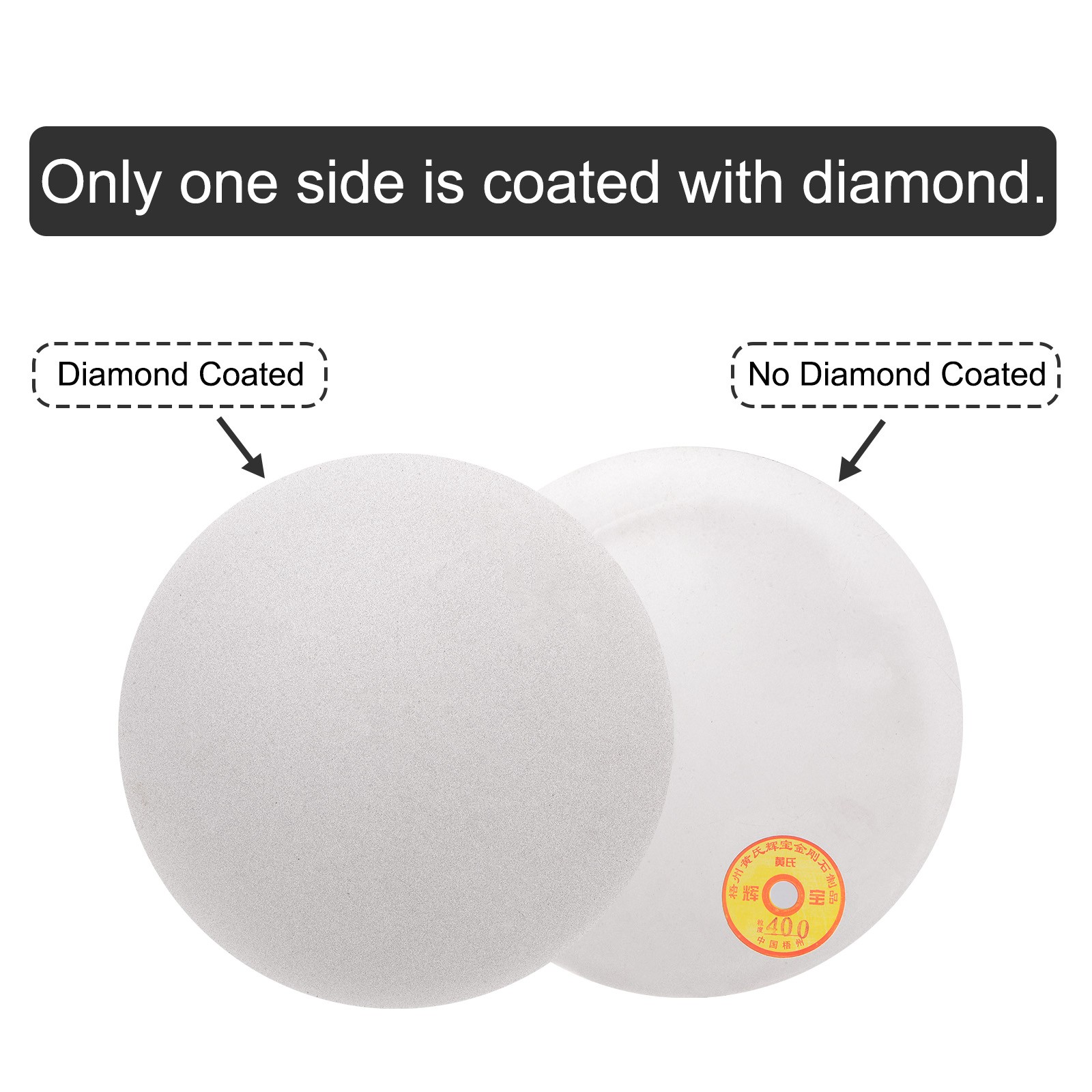 Diamond Grinding Disc 12″ Grit 400 for Processing No Center Hole Flat Lap Wheel