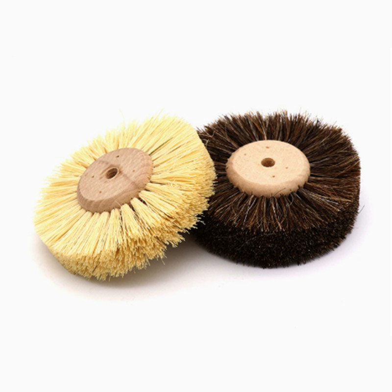 80mm Polishing Buffing Wheel Set Horsehair Bristle Sisal Brush for Jewelry Jade