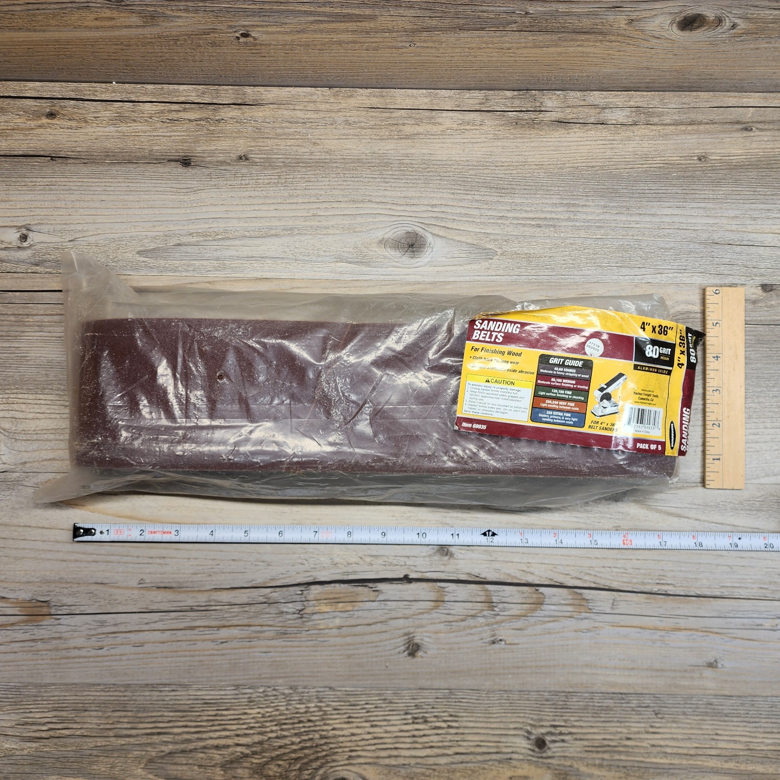 Warrior 4″x36″ Sanding Belts 80 Grit Medium Aluminum Oxide 5 Pack