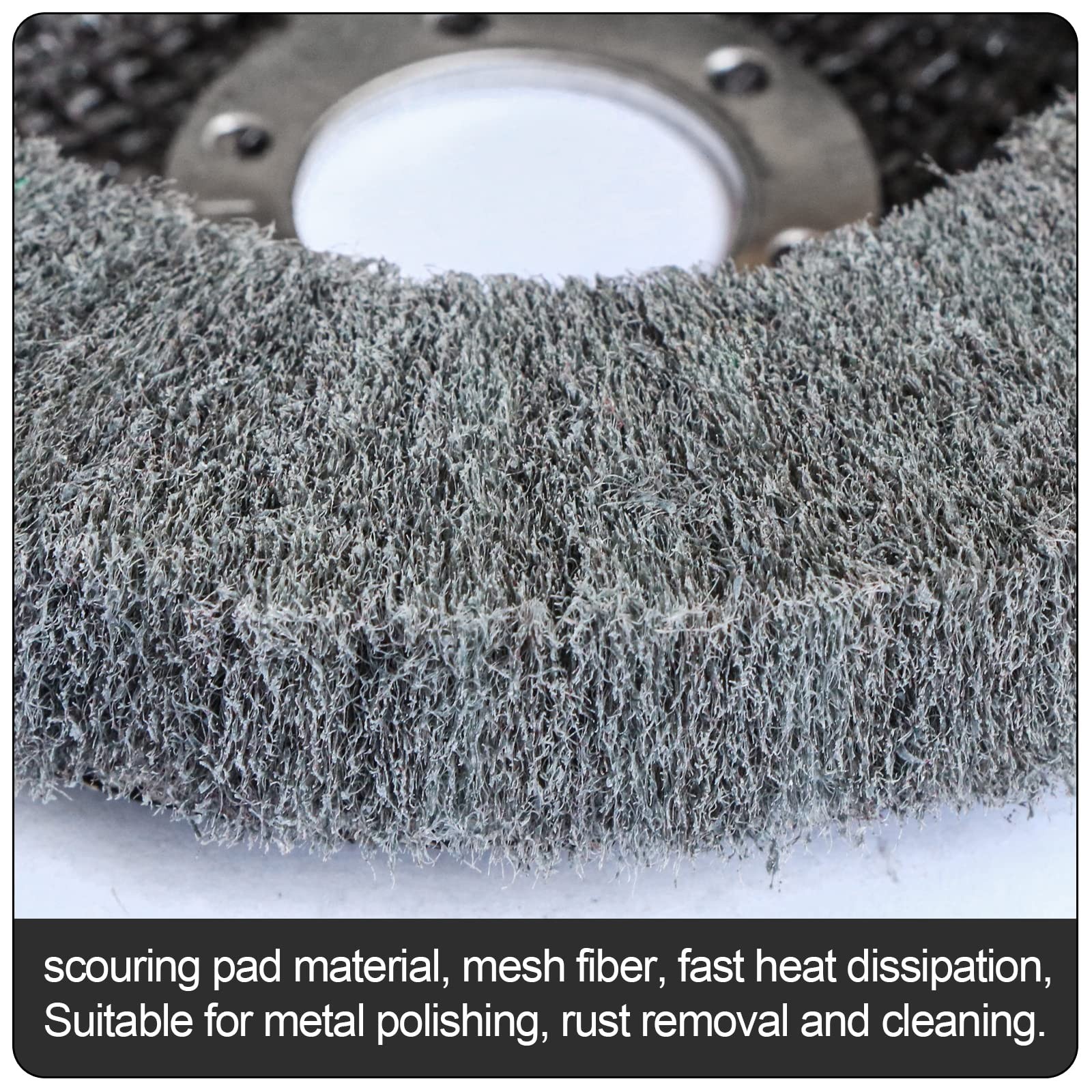 5Pcs 4.5″ x 7/8″ Nylon Fiber Buffing Wheel Scouring pad Flap Polishing Disc…