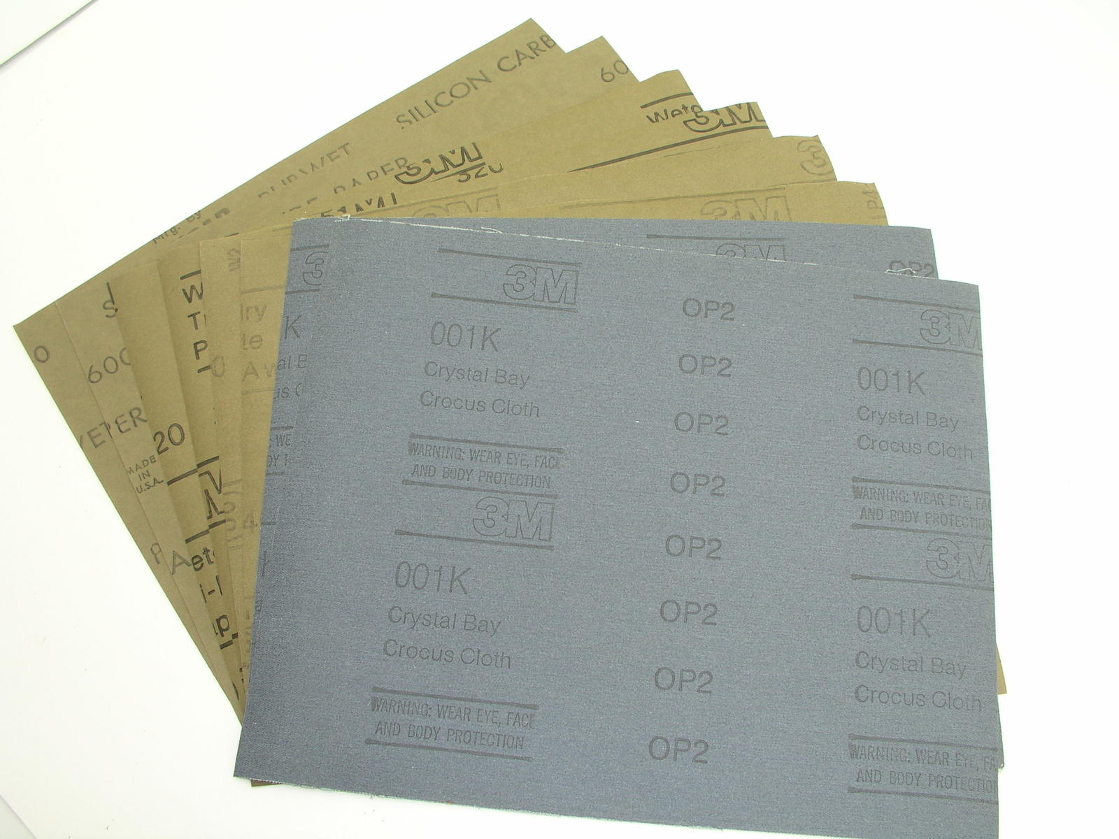 Sandpaper Assortment 2 Sheets Each 1000 600 320 240 Grits, 3M Sancap