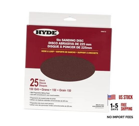 9″ Round Abrasive Sanding Disc, 9″ fits Radial Sander, 25 Pack, 150 Grit