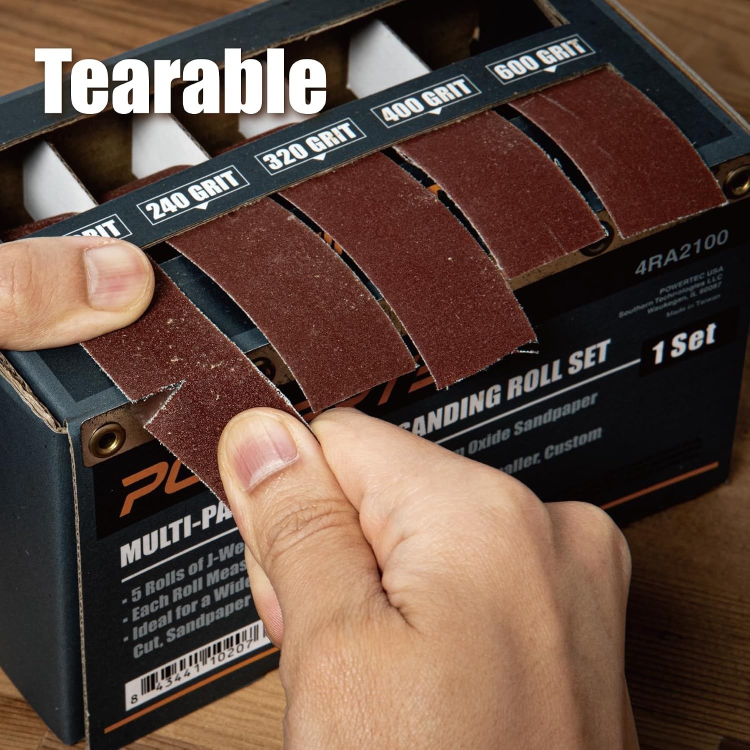 Convenient 5-Roll Sanding Set – 1″ x 20 Ft, Perfect for a Variety of Projects
