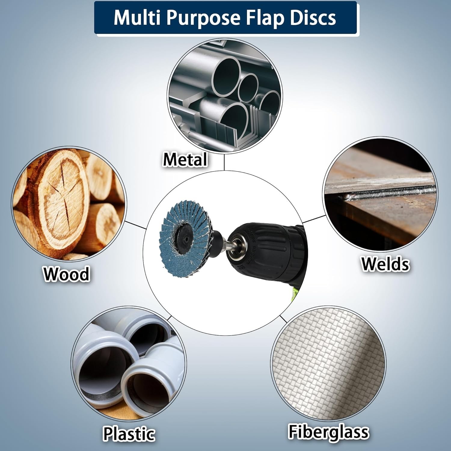 20x 2in 40 Grit Roll Lock Zirconia Flap Sanding Grinding Disc Wheels Die Grinder
