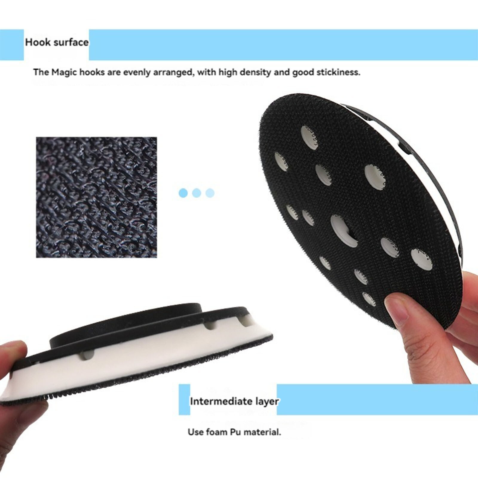 5 Inches 8 Holes 4 Eyelets Sticky Buckle Grinding Tray Polishing Tray