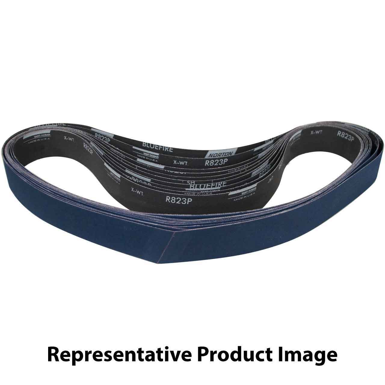 Norton 78072706282 2×60” BlueFire R823P ZA Cloth Narrow Belts 220 Grit 10 pk