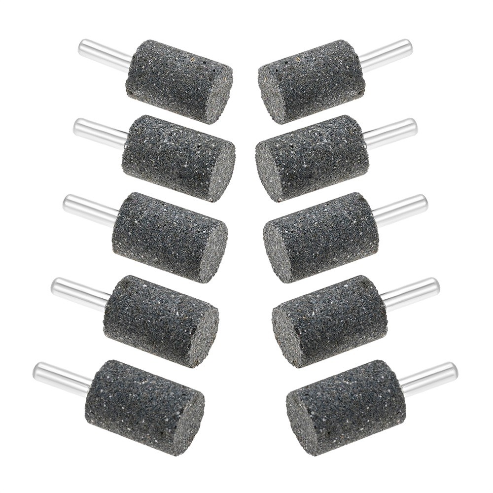 10x Rotary Drill Aluminum Oxide 20mm Head 1/4″ Shank Cylindrical Grinding Stones