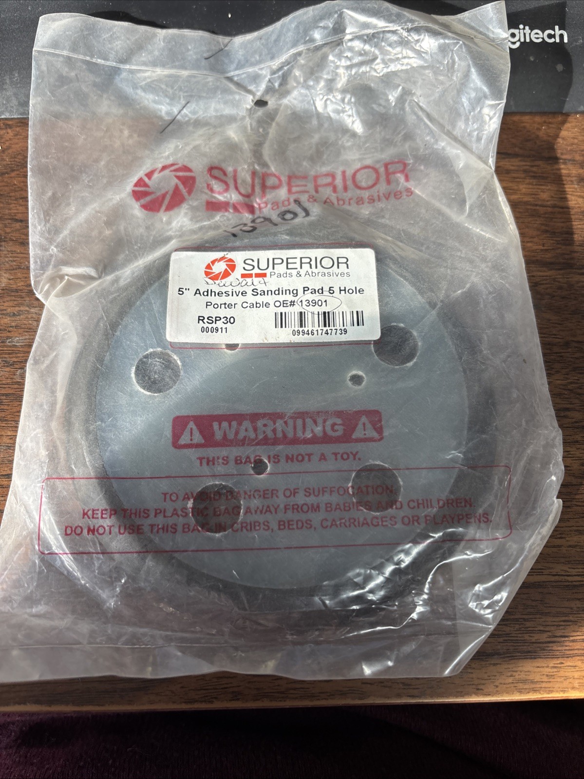 Porter Cable 13901 Aftermarket 5″ 5 Hole Adhesive Back Random Orbit Sander Pad