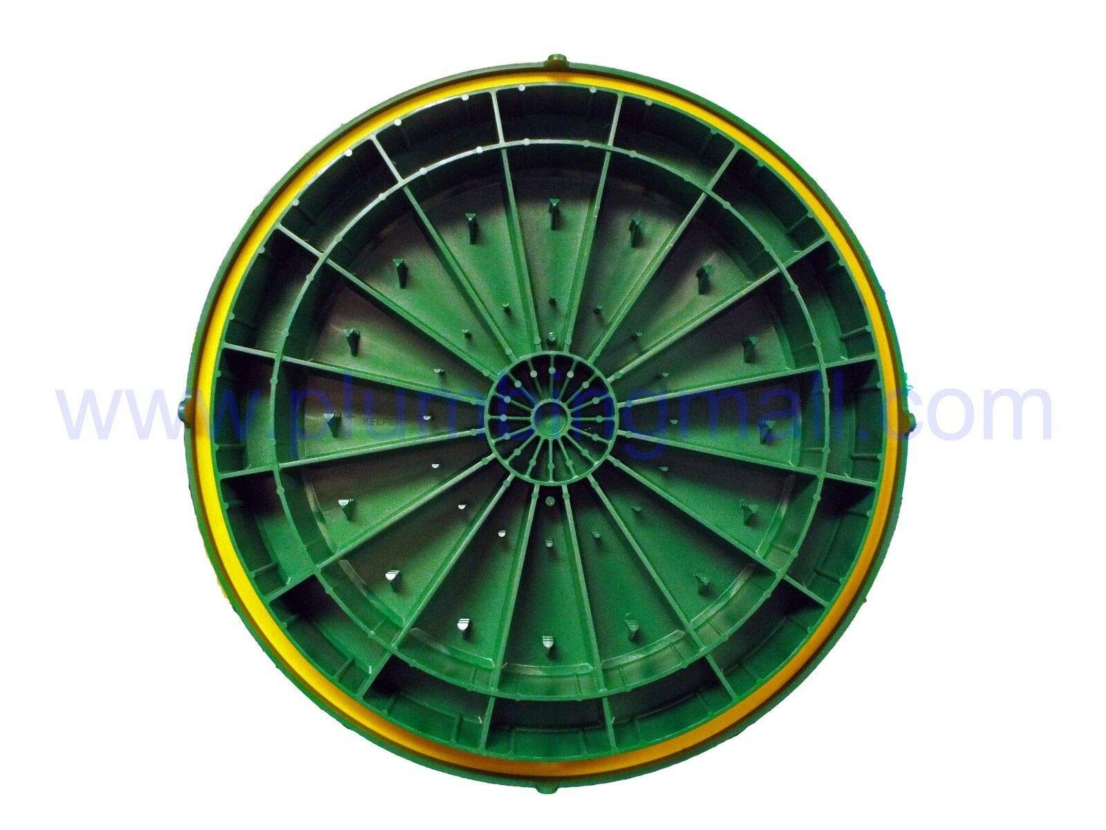 TUF-Tite 24in Heavy Duty Flat Riser Lid for Corrugated Pipe Green Watertight