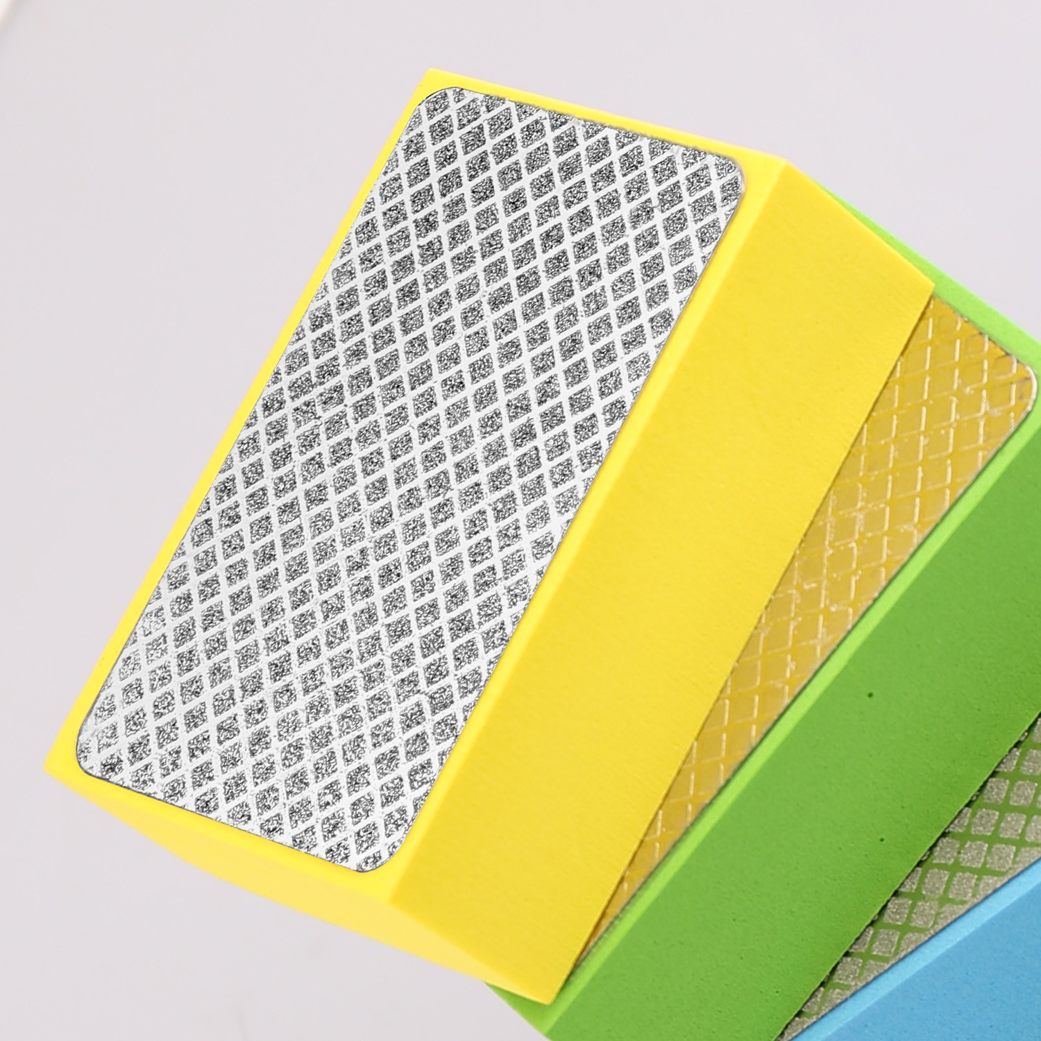 6Pcs Hand Diamond Polishing Pads Sanding Blocks Set Grit 60/100/200/400/600/1000
