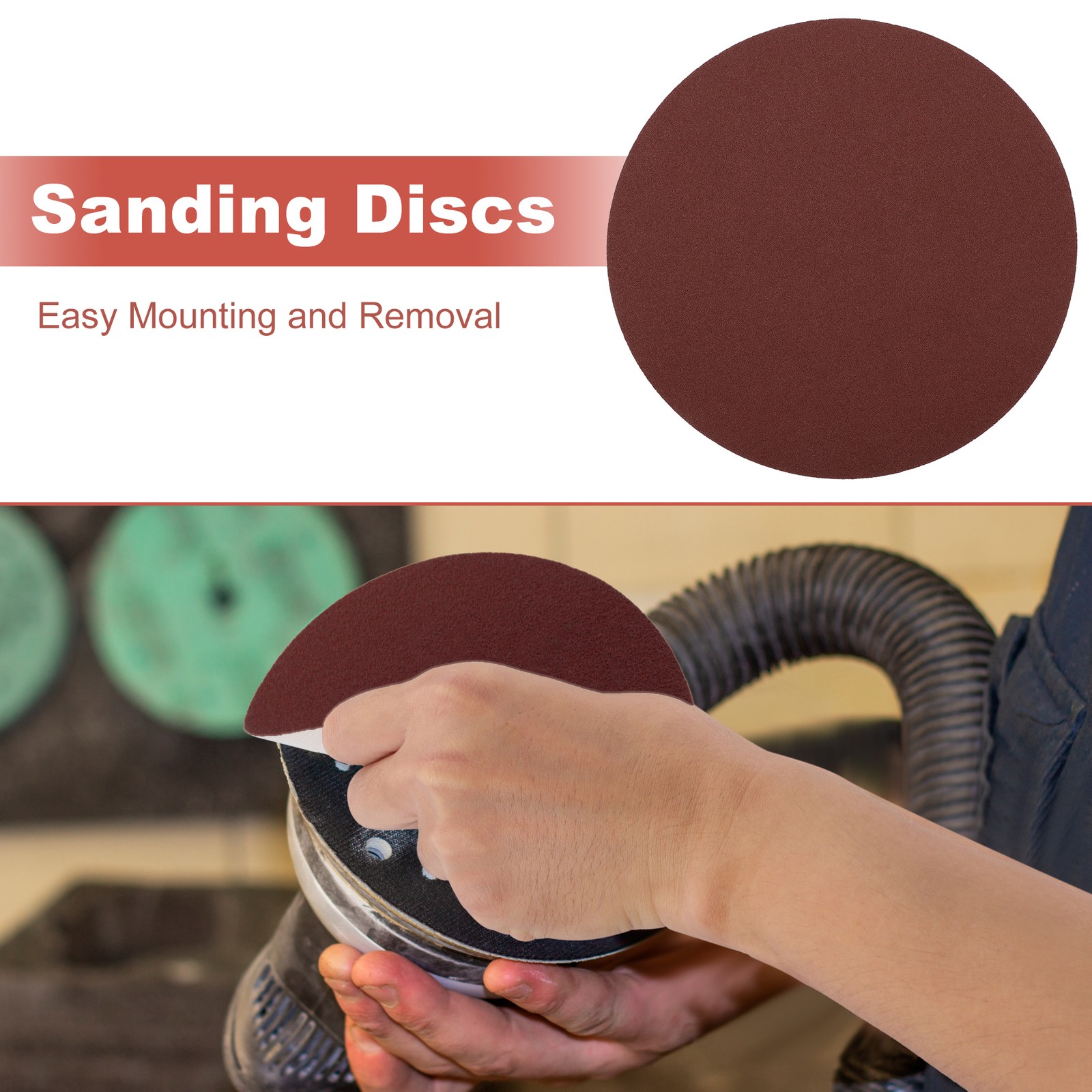 8 Inch Sanding Discs Round Hook and Loop Sandpaper 100 Grits – 15 PCS