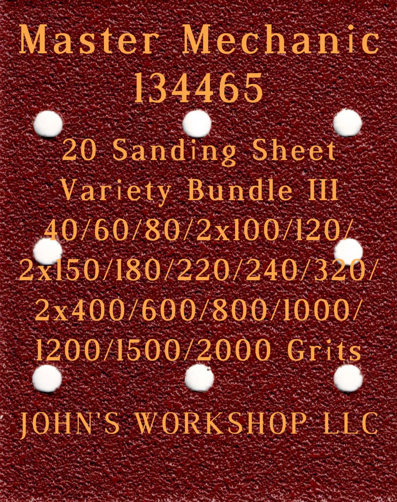 Master Mechanic 134465 – 17 Different Grits – 20 Sheet Variety Bundle III