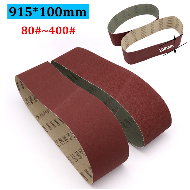 100mm x 915mm Aluminum Oxide Sanding Belts for Belt Sander 80 Grit – 320 Grit
