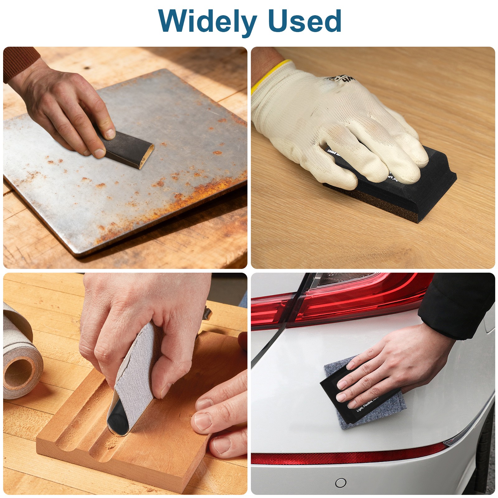 7PCS Flexible EVA Foam Sanding Block Kit Wet Dry Auto Body Wood Sanding Blocks
