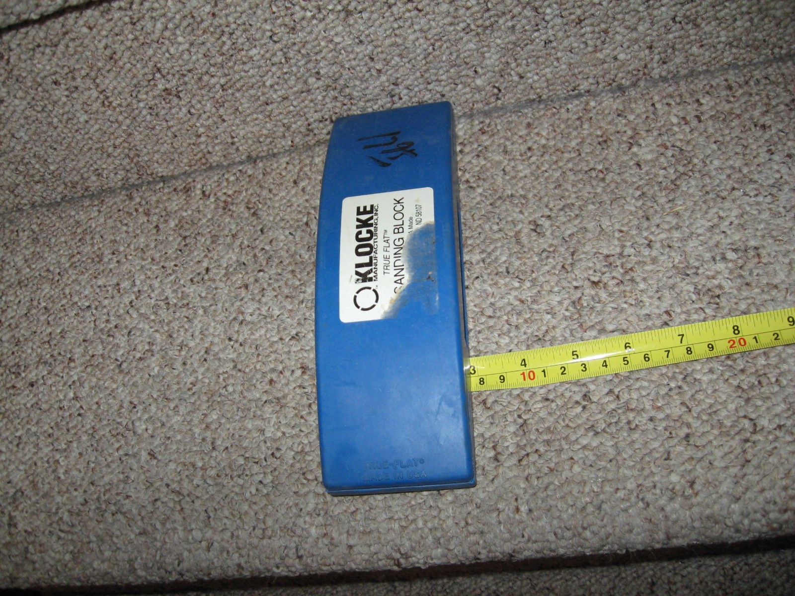 KLOCKE TRUE FLAT AUTO BODY SANDING BLOCK HARDLY USED