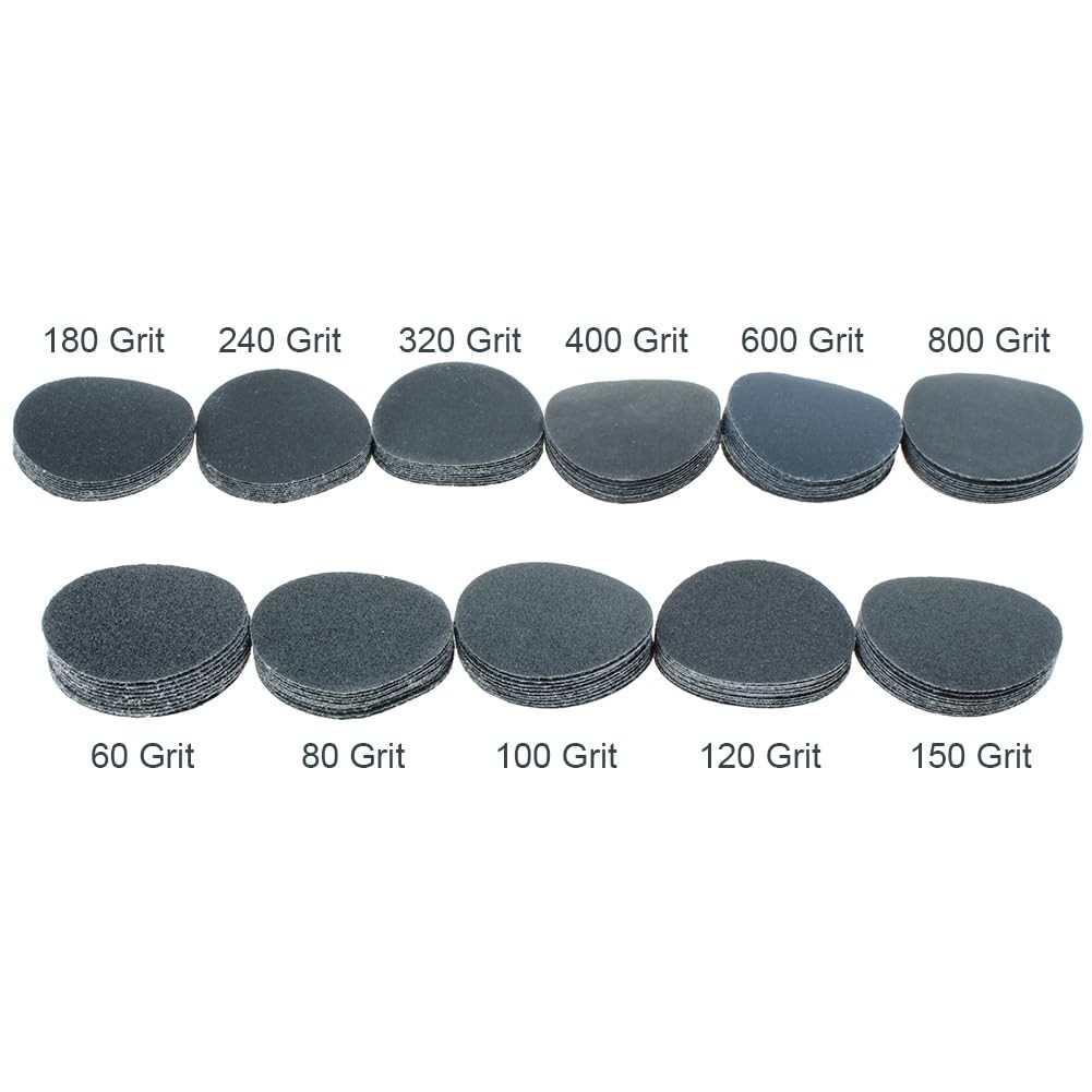 113PCS 2 Inch Sanding Discs Set, 60-800 Grit w/1/8 &1/4″ Shank Backing Pad | …