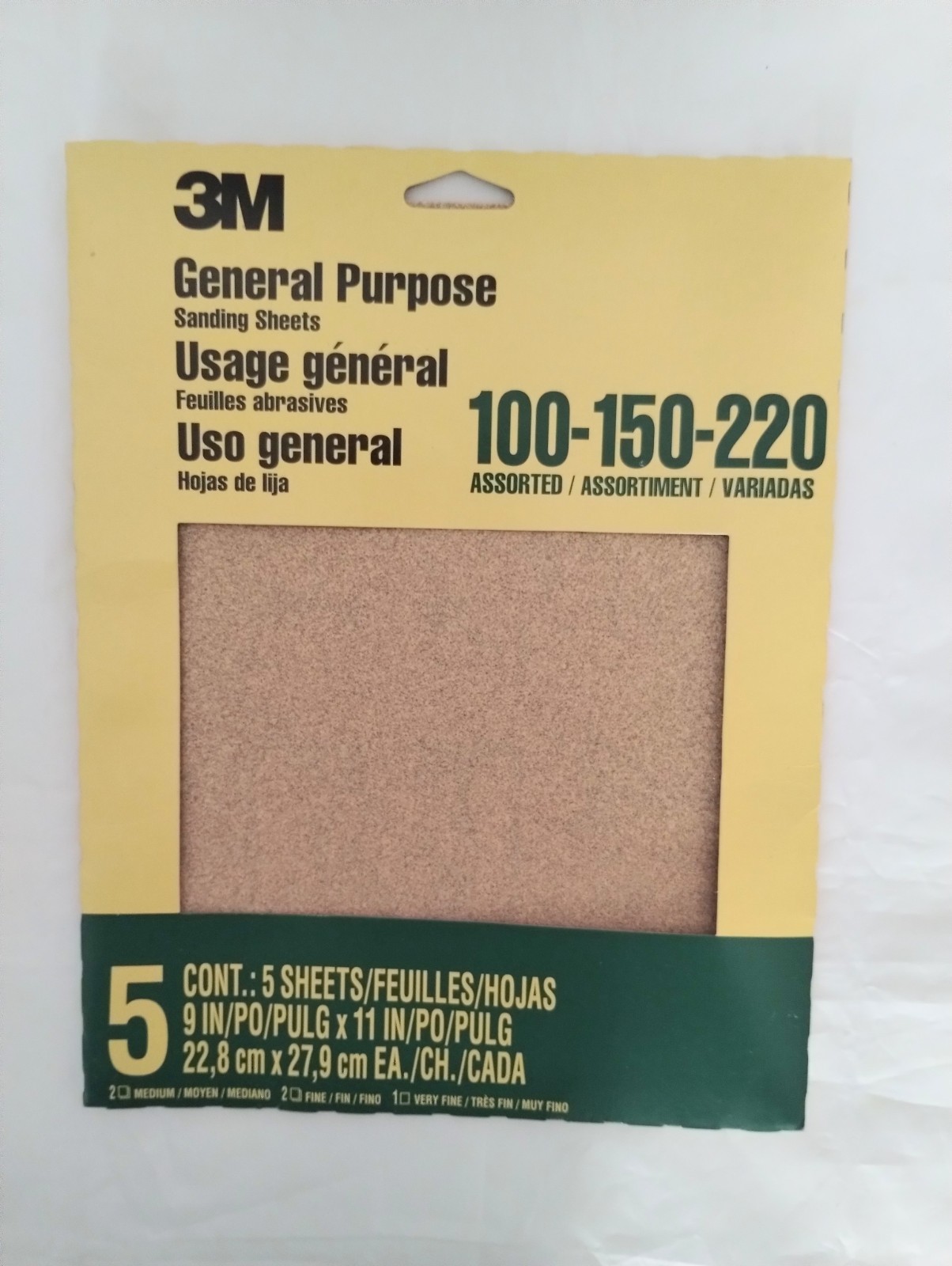 3M General Purpose Sanding Sheets 100 150 200 Assorted Grit