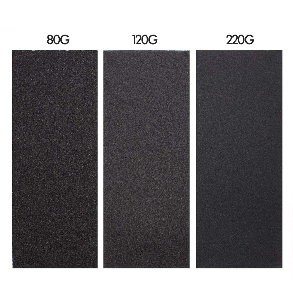 Annietfr 80 Grit 120 grit 220 Assorted 9 x 3.6 inches, Black