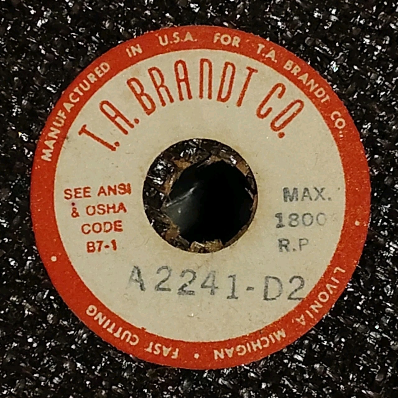 12 x T.A. BRANDT CO. Grinding Wheels: 3″ x 1/4″ x 3/8″ Arbor Steel Metal Cutting