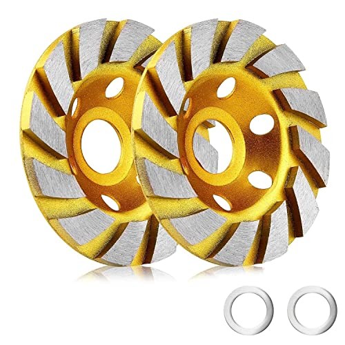 4 Inch Concrete Stone Ceramic Turbo Diamond Grinding Cup Wheel,12 Segs 2 Pieces