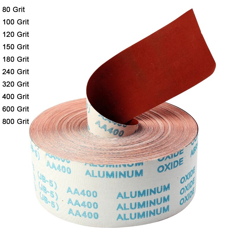 Sandpaper Roll 95mm Emery Cloth Sanding Abrasive Sheet 80-800Grit for Wood Metal