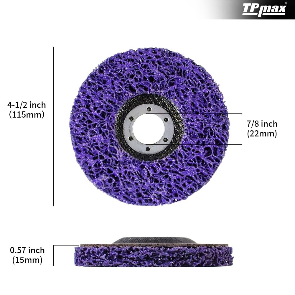 Effortless Paint & Rust Removal: 10-Pack 4-1/2″ Stripping Discs for Grinders