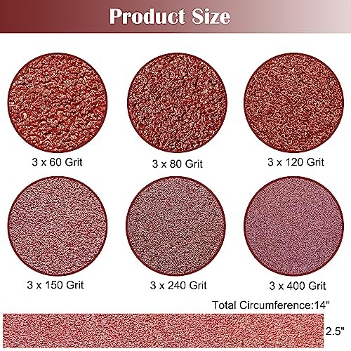 18 Pack 2-1/2 x 16 Inch Abrasive Sanding Belts Kit – 60 80 120 150 240 400